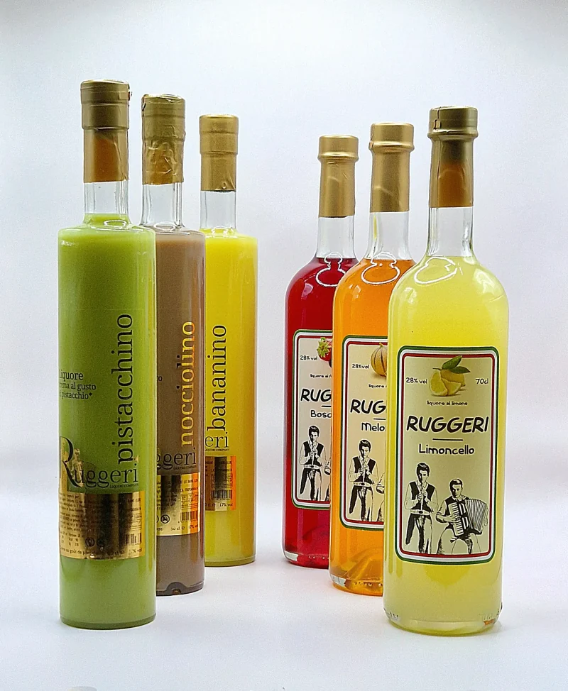 Les bouteilles de la collection Ruggeri